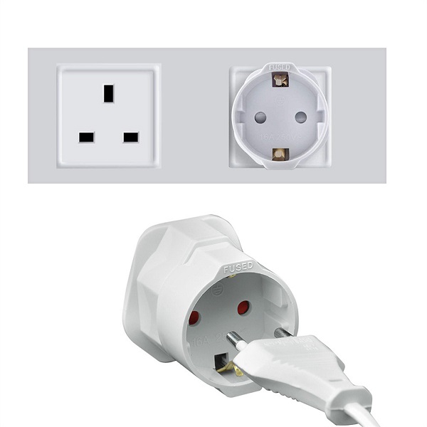 Adaptateur Prise Anglaise, Adaptateur Prise Anglaise Vers France, Prise  Anglaise Adaptateur Francais Avec Usb Et Type C Charg[N321]