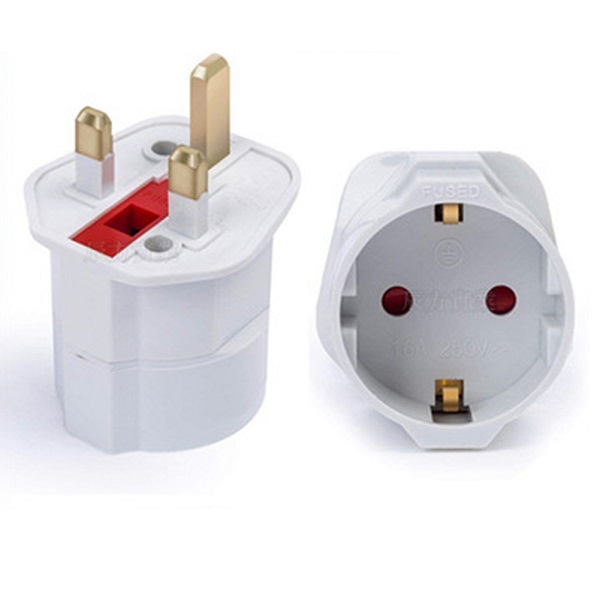 Adaptateur de Prise UK vers EU, Adaptateur de voyage Prise Type G vers type  E et